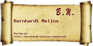 Bernhardt Melina névjegykártya